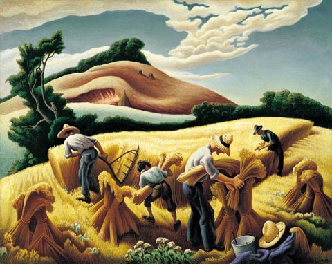 Thomas Hart Benton Cradling Wheat